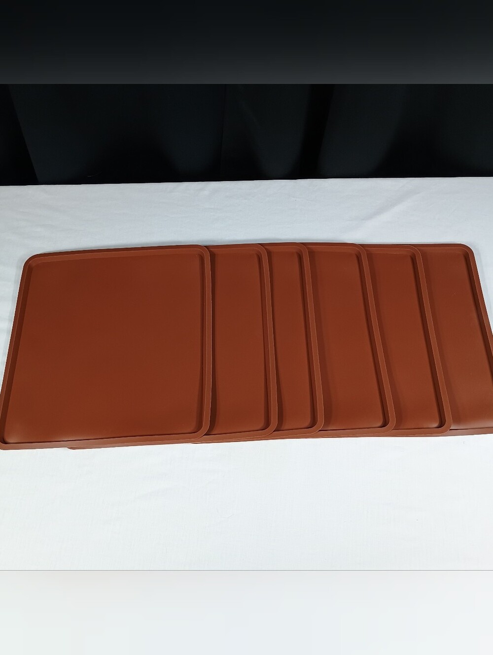 6 Silicone Food Dehydrator Sheets With Edge, Non Stick Tray Liners New